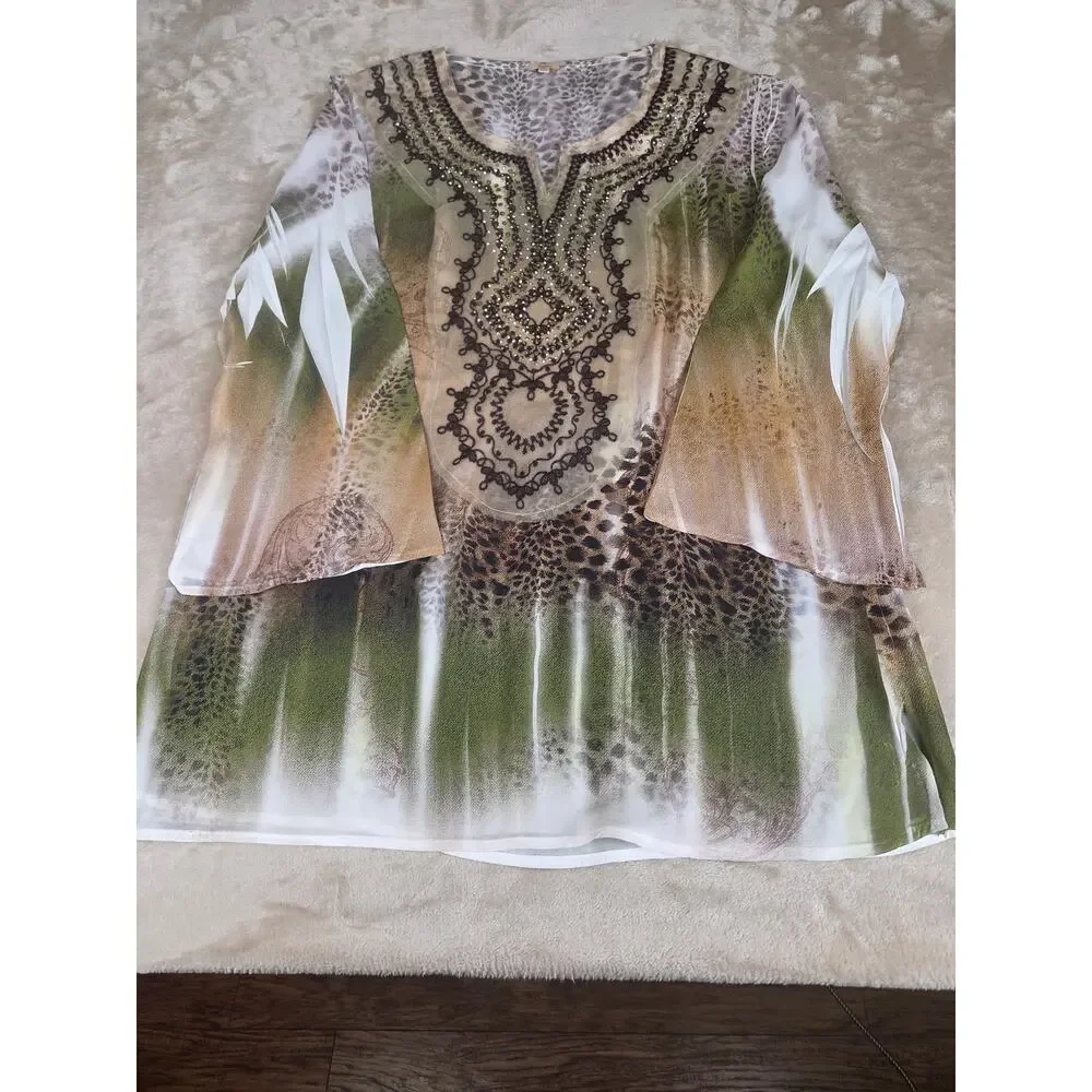 Reba M MultiColor Top - Picture 1 of 8